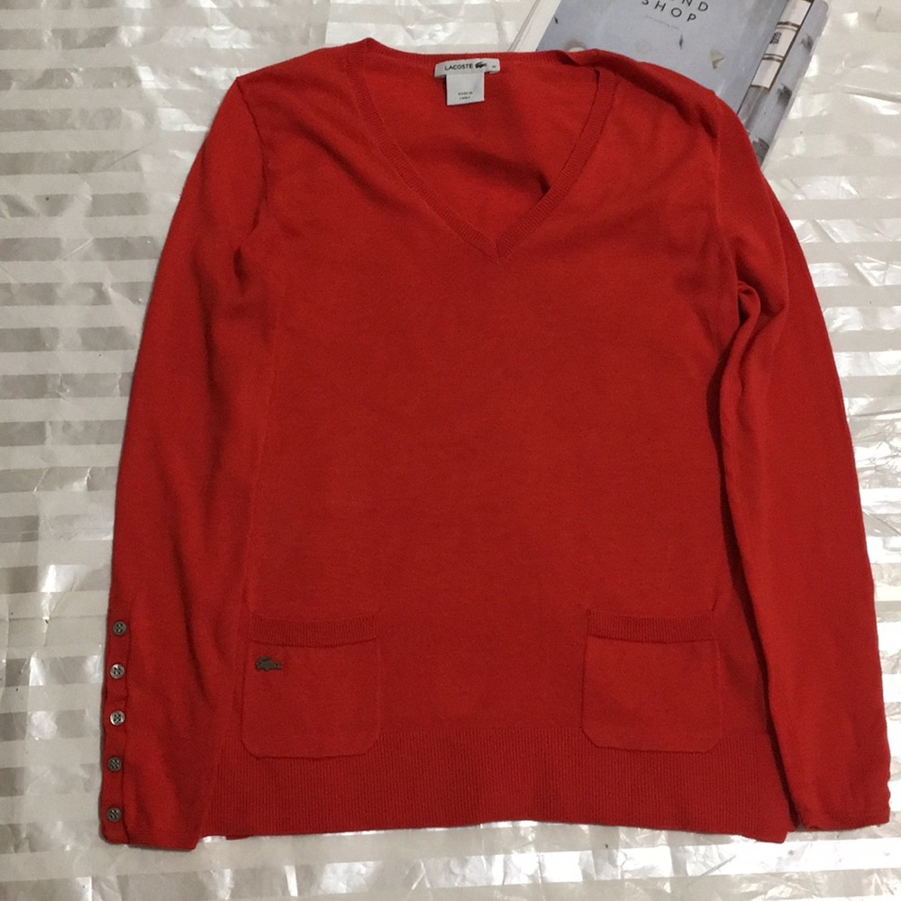 Lacoste Orange Sweater